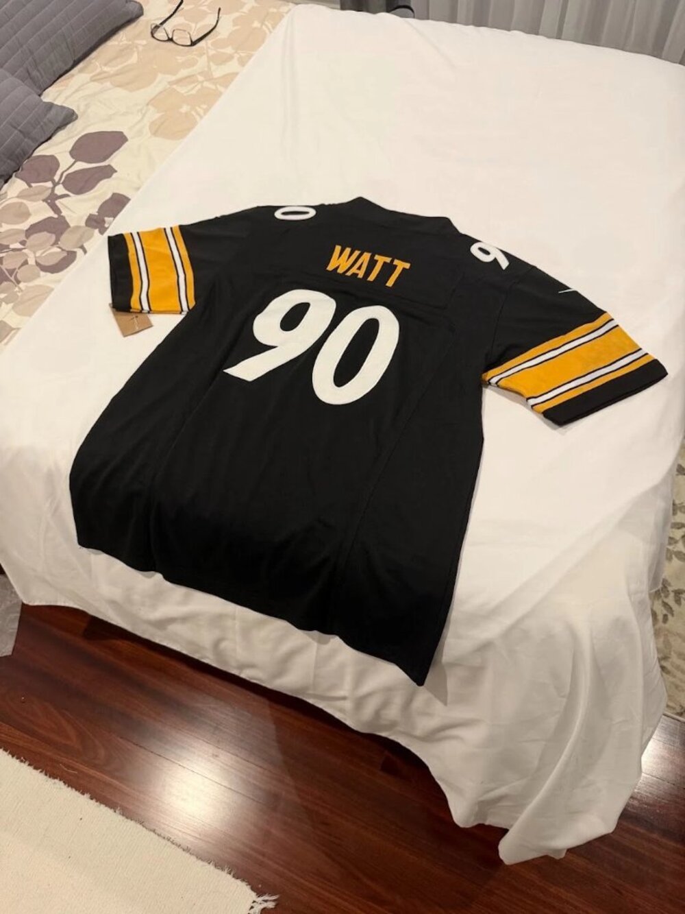 TJ Watt Kids Black Vapor Jersey Stitched